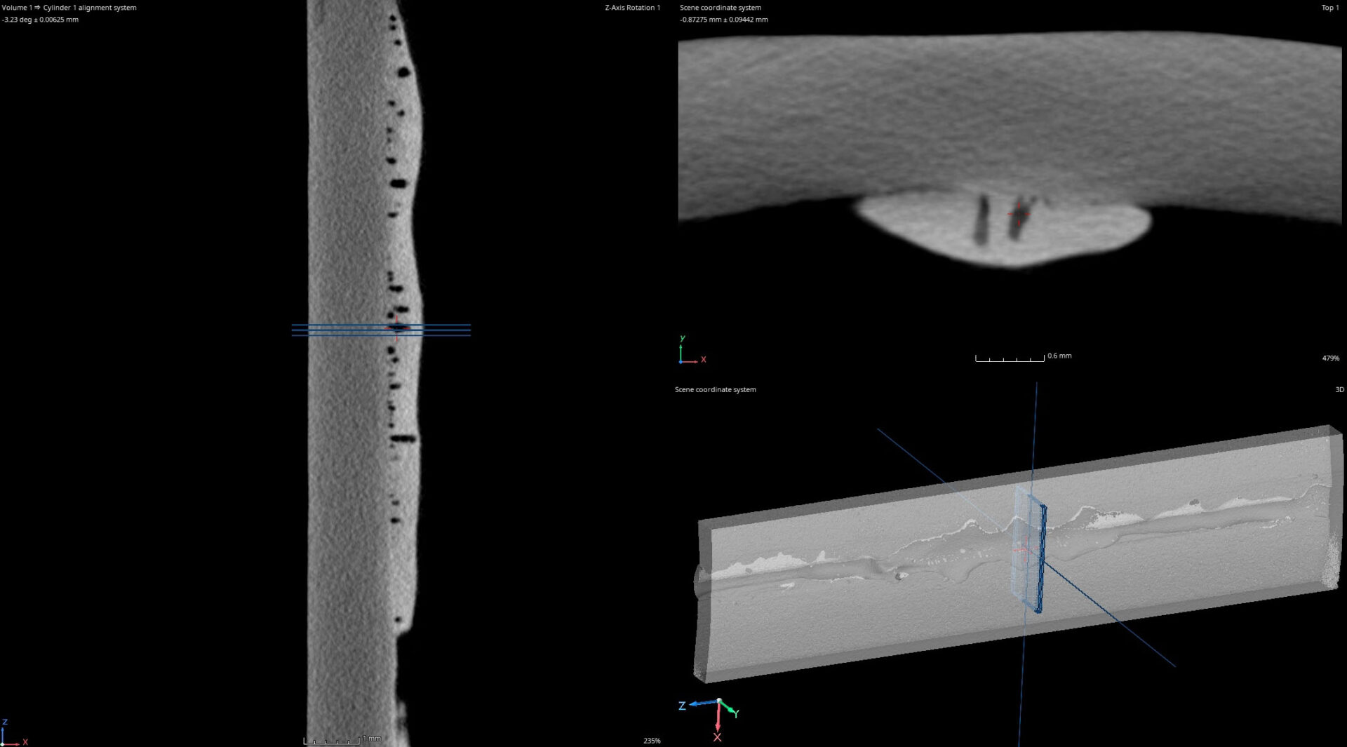 CT Slice Imaging of Porosity, 18um Resolution Area of Interest