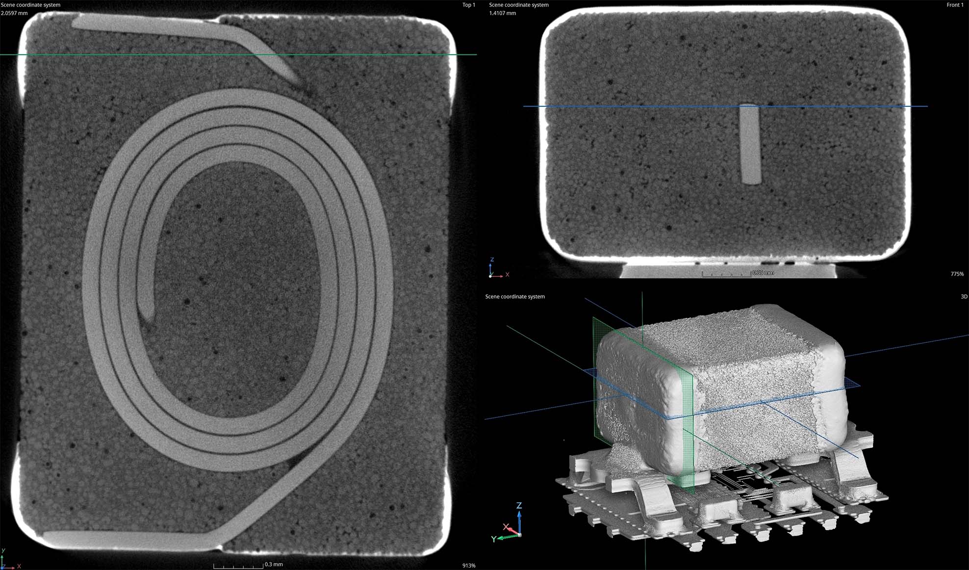 Microchip PCB Component CT Scanning Service Slice View Volume Graphics 7