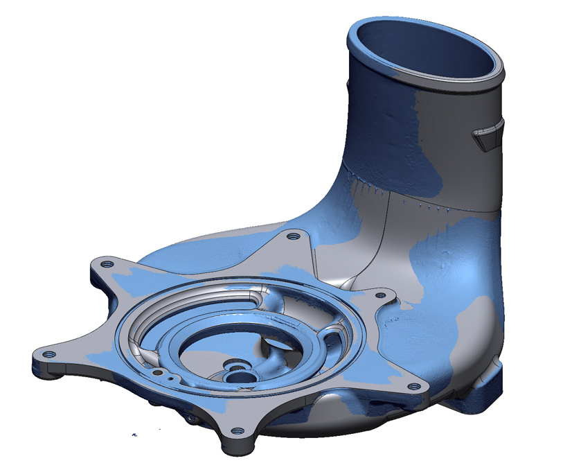 Turbo Housing Assembly CT Scan Reverse Engineering to CAD 2